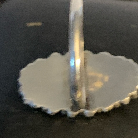 Zuni Petite Point Sterling Silver & Turquoise Ring Size 6 Sleeping Beauty. - Picture 8 of 11